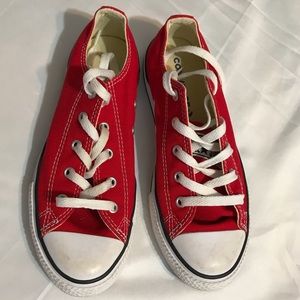 Red Converse All Stars Size 3 Youth